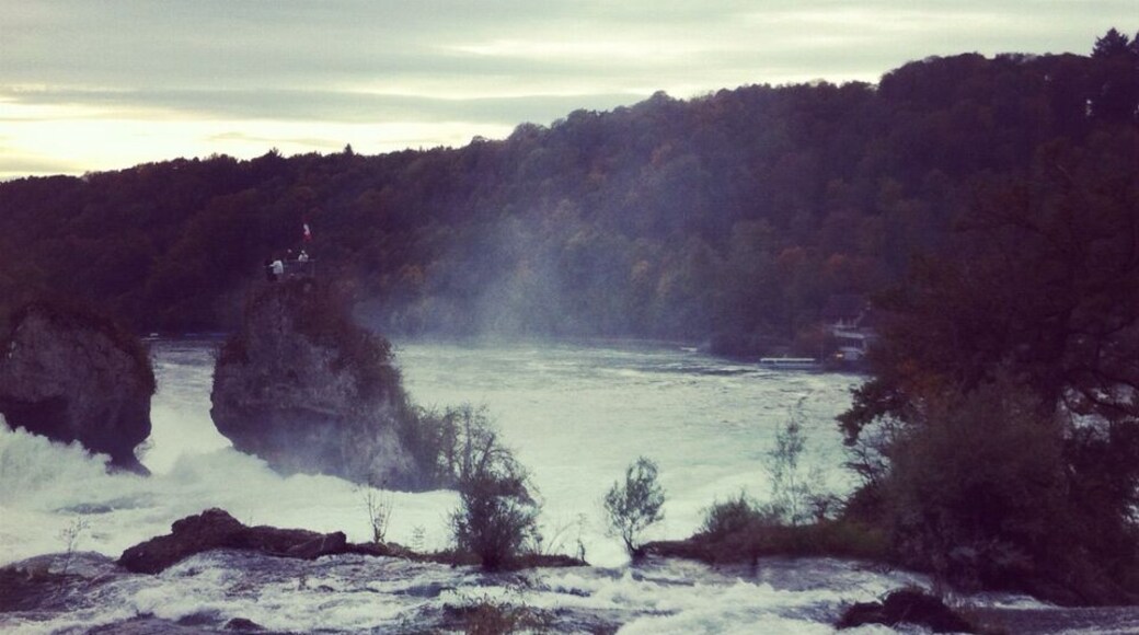 #TroveOn A beautiful landscape of Switzerland. Enormous, wild and soundly waterfall which you can see from different spots. You can even see a rainbow in the middle of the waterfall, pretty awesome.