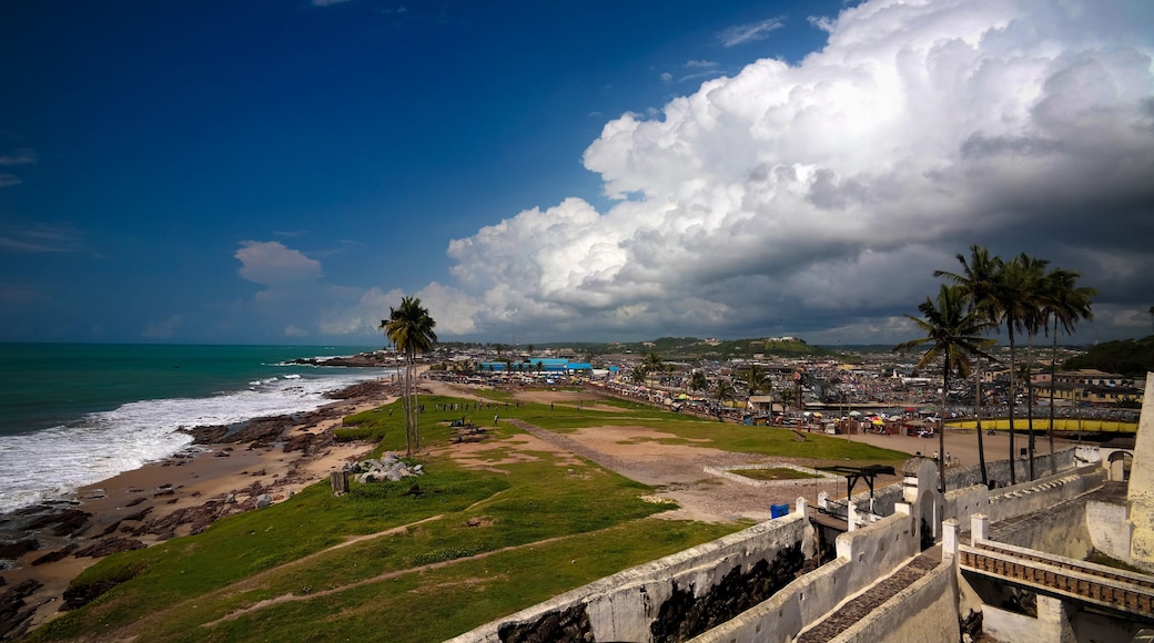 Landscape view from the roof of Elmina castle and fortress, Ghana