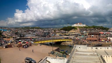 Aerial view to Coenraadsburg fortress from the roof of Elmina castle, Ghana