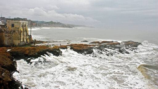 A view from Cape Coast Castle (there will be rain).