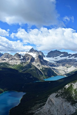 This is the tour that left me speechless. It was a tour over the Canadian Rockies with Alpine Helicopters based in Canmore, Alberta The view here is Gloria Lake and Marvel Lake, with Aye Mountain and its glacier as a backdrop. #blue
For more on the story and photos, see: http://www.travelblissnow.com/a-spectacular-helicopter-tour-over-the-canadian-rockies/