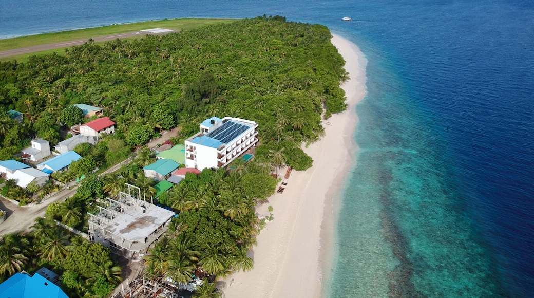 A small island about 25mins flight away from Male