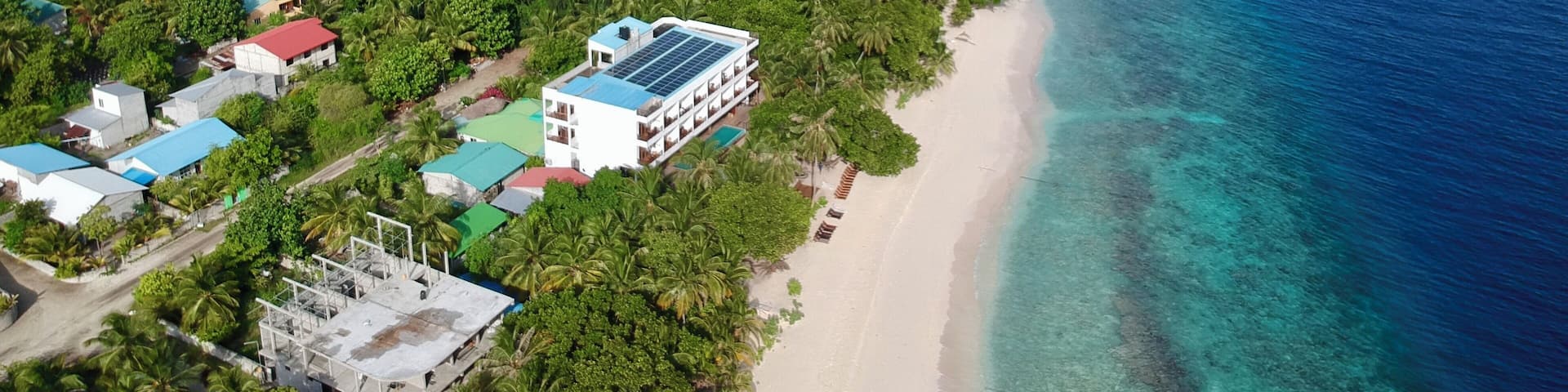 A small island about 25mins flight away from Male