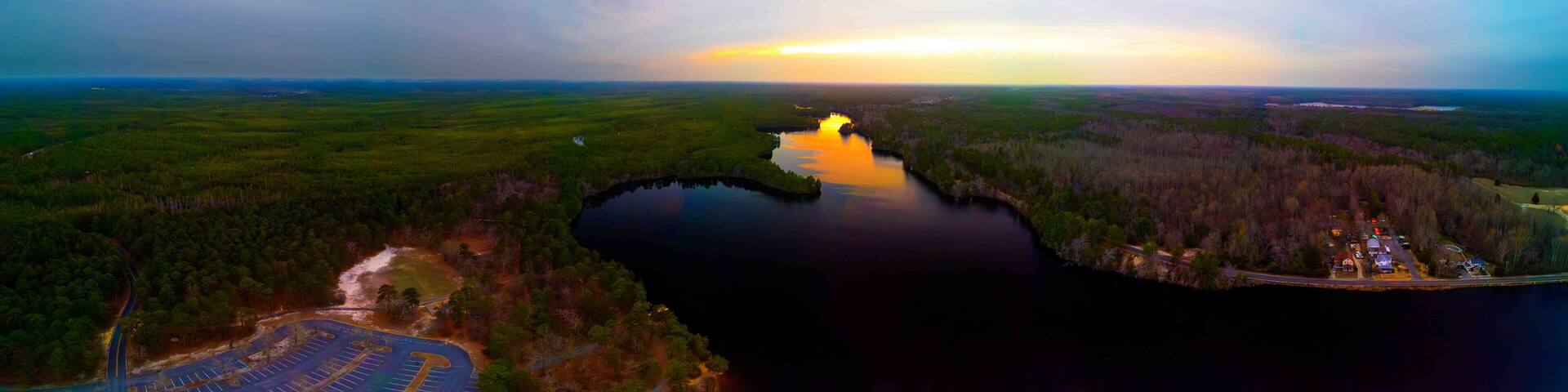Sunset Panorama over Atsion Lake