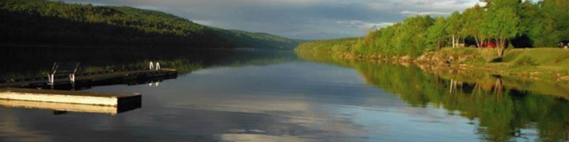 A view facing the opposite direction along the Ottawa River in Mattawa, Ontario. This picture was taken just down the hill from Valois' Motel & Restaurant. It's the perfect pitstop on a #roadtrip from Sudbury to Ottawa!