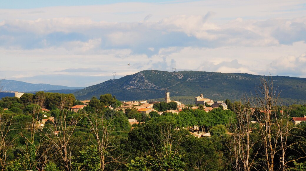 Saussines, as seen from the east at Boisseron