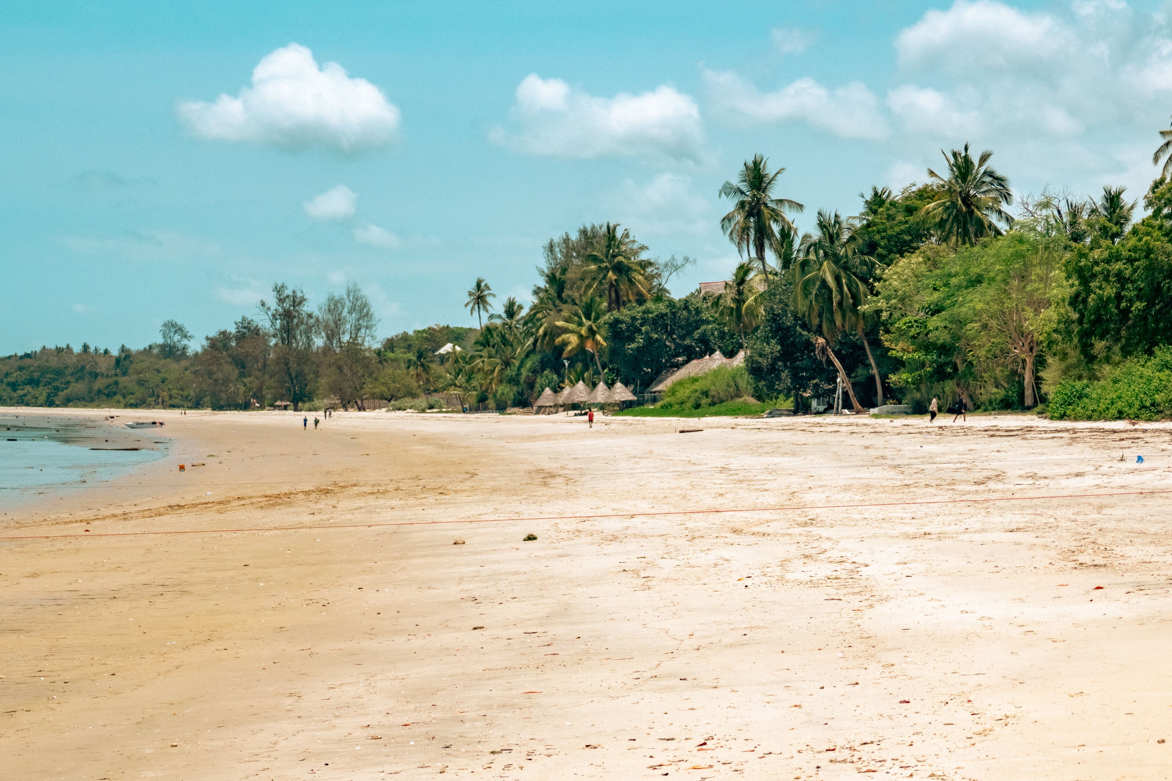Scenic view of Badeko beach at Bagamoyo Port in the Old Stone Town in Bagamoyo, Tanzania