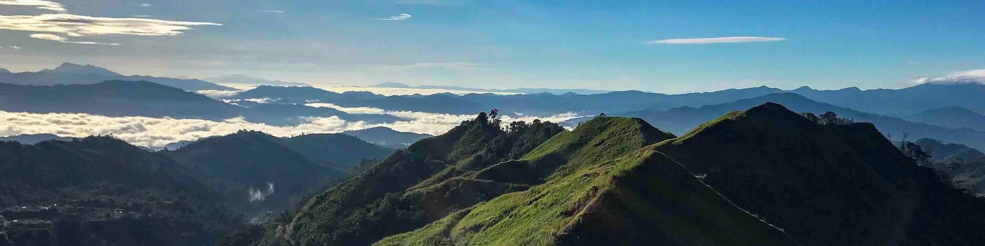 Hiked this hill on a lovely morning. With my husband and daughter. When you’re on top, you can see the top of the Crystall hill and also the famous Laban Rata of the Kinabalu mt.
