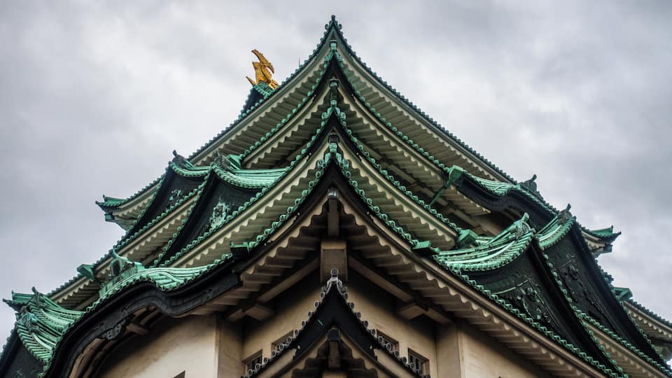The five layers of roof of Nagoya castle, Aichi Prefecture, Japan
