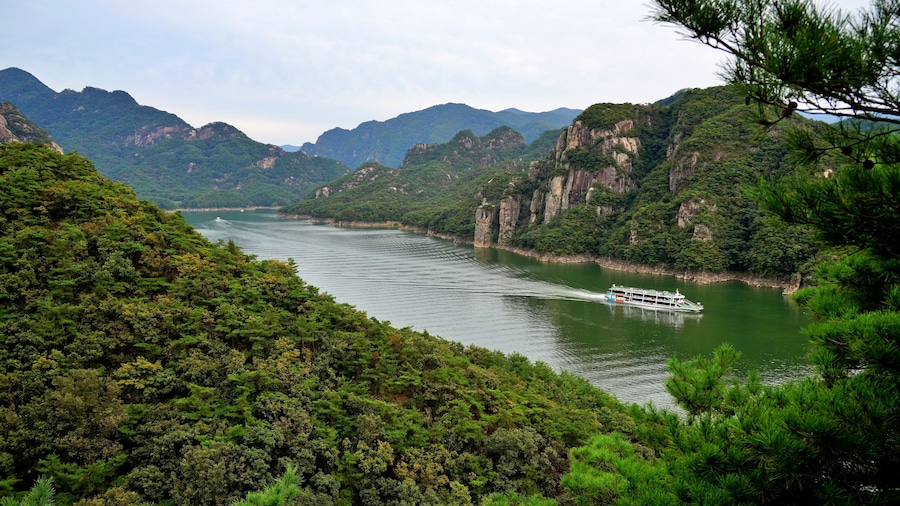 Natural scenery around Chungju Lake in Korea