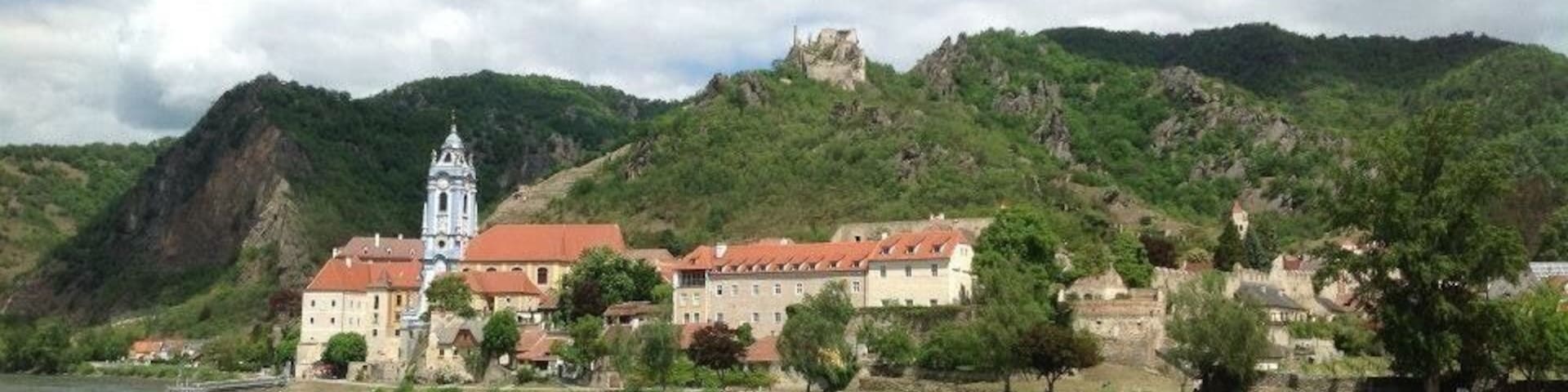 Cruising down the Danube River past the picturesque town of Dornach.