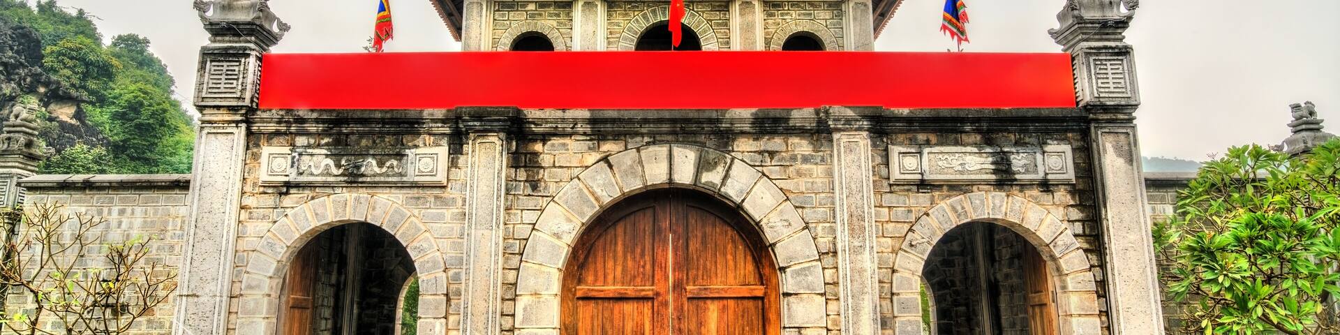 Gateway to Dinh Tien Hoang Temple at Hoa Lu, ancient capital of Vietnam