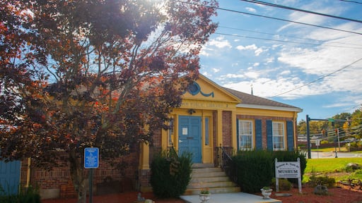 Ernest A. Taft Jr. Historical Museum in historic town center of Bellingham, Norfolk County, Massachusetts MA, USA. This build was Bellingham Public Library.