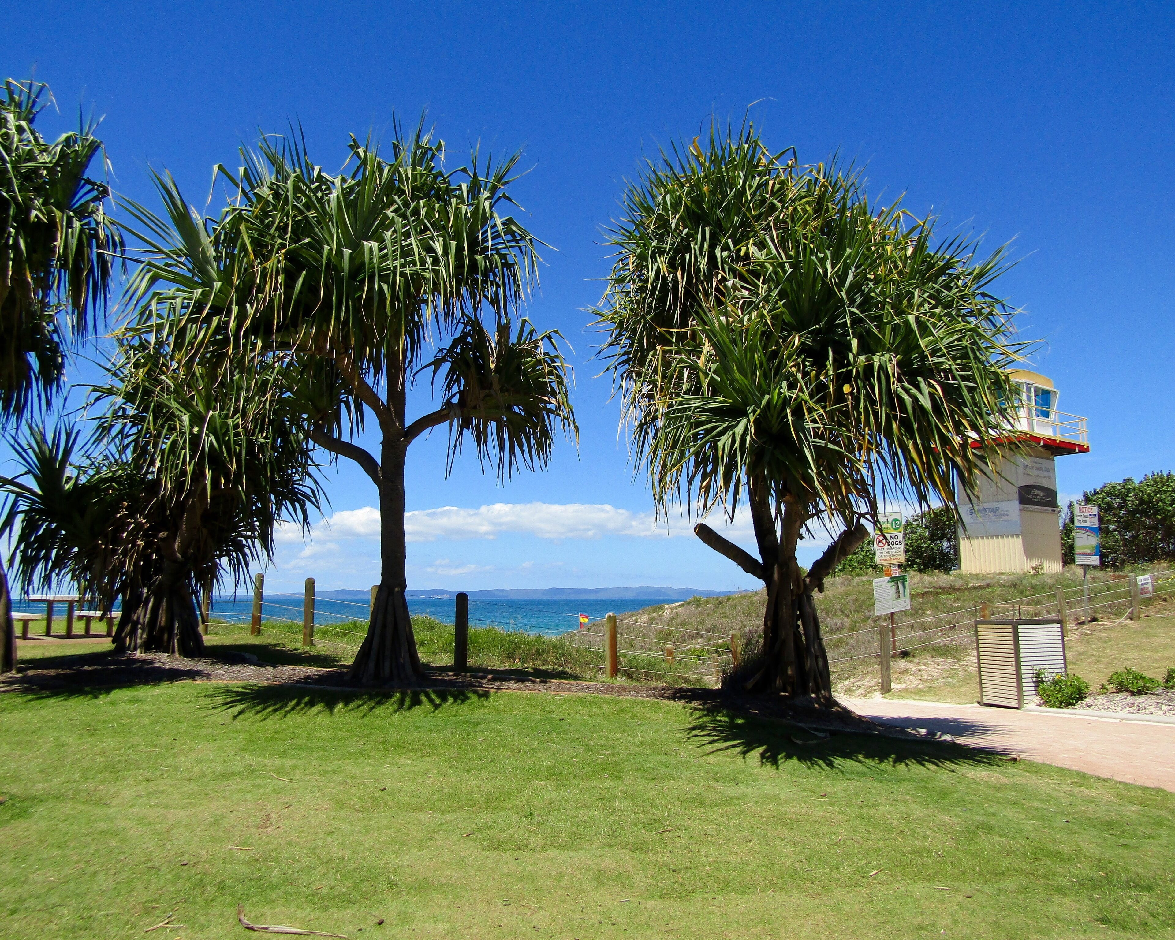 Bribie Island one of three islands that shield Brisbane and it surrounds from the Pacific Ocean . About 1 hour drive from Brisbane CBD connected via a bridge .