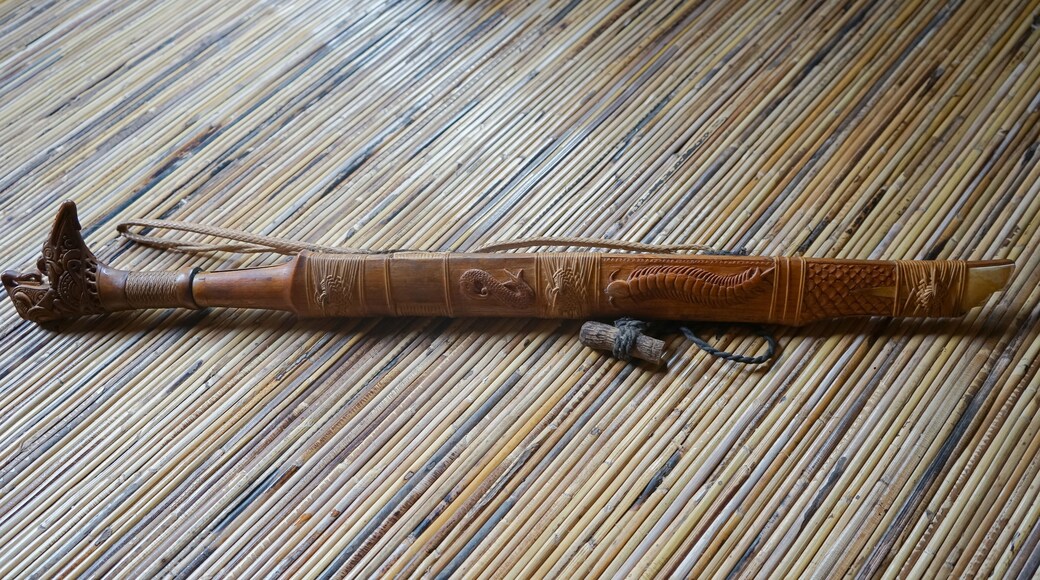 view of traditional weapon of dayak called mandau