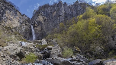 Waterfall Muchug.The highest waterfall in Azerbaijan