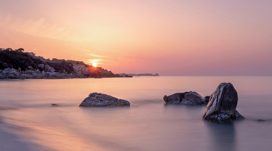 Sunrise in Villasimius, Sardinia, Italy. 15 minute exposure. #BeachTips