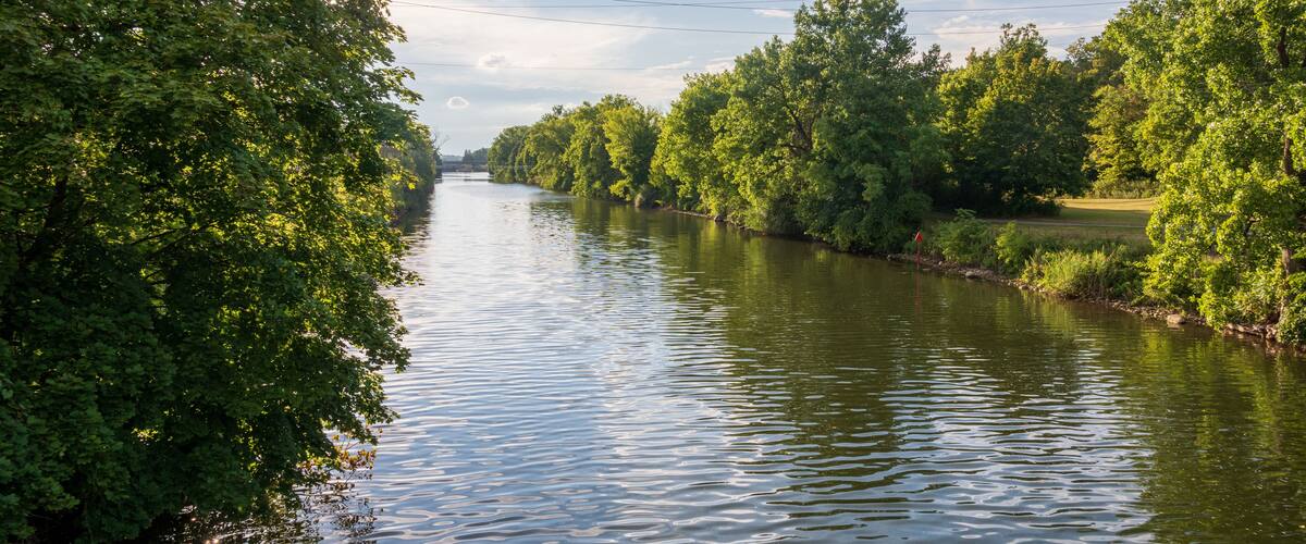 Macedon Bridge in New York State during Summer
