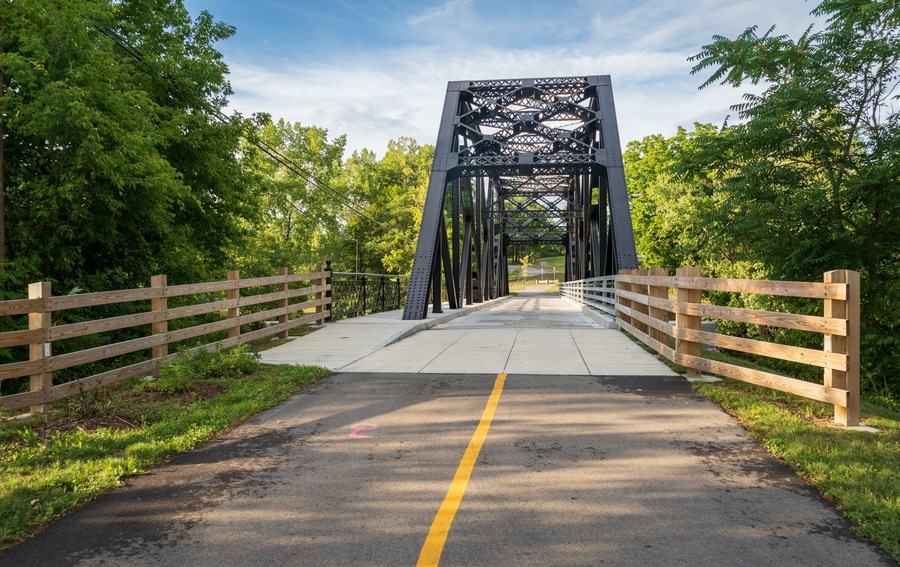 Macedon Bridge in New York State during Summer