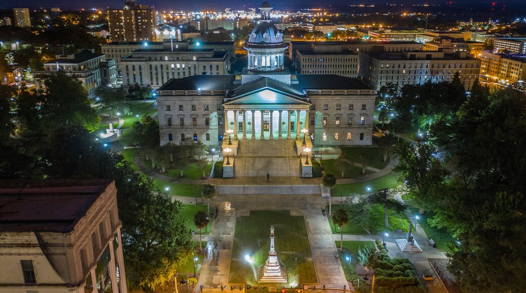 Columbia South Carolina Aerial Night Photo