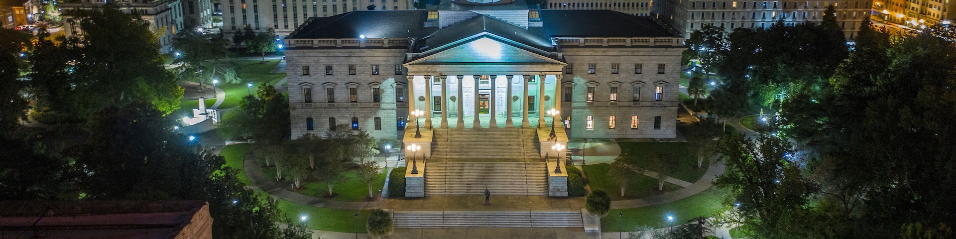 Columbia South Carolina Aerial Night Photo