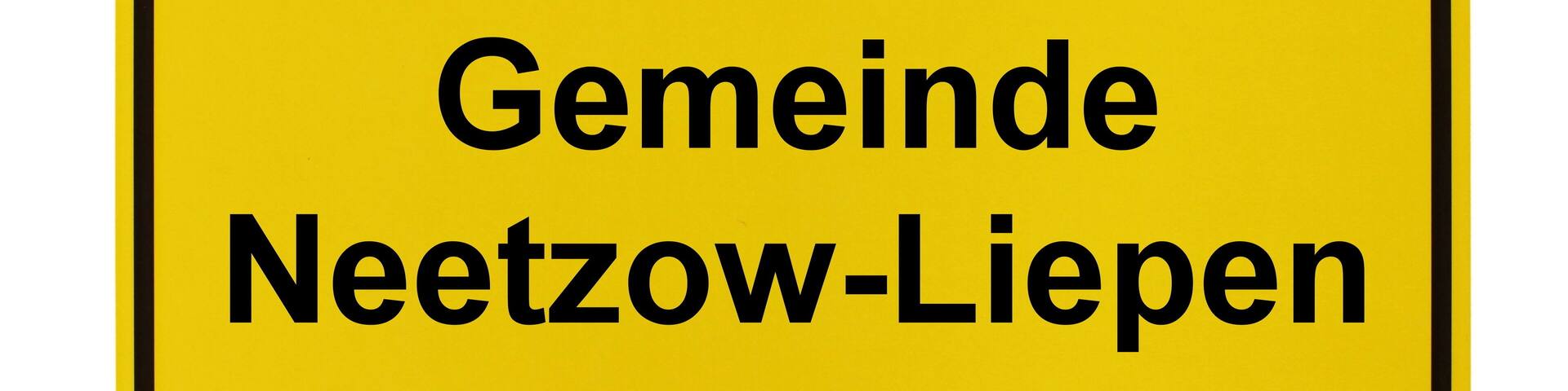 Illustration eines Ortsschildes der Gemeinde Neetzow-Liepen in Mecklenburg-Vorpommern