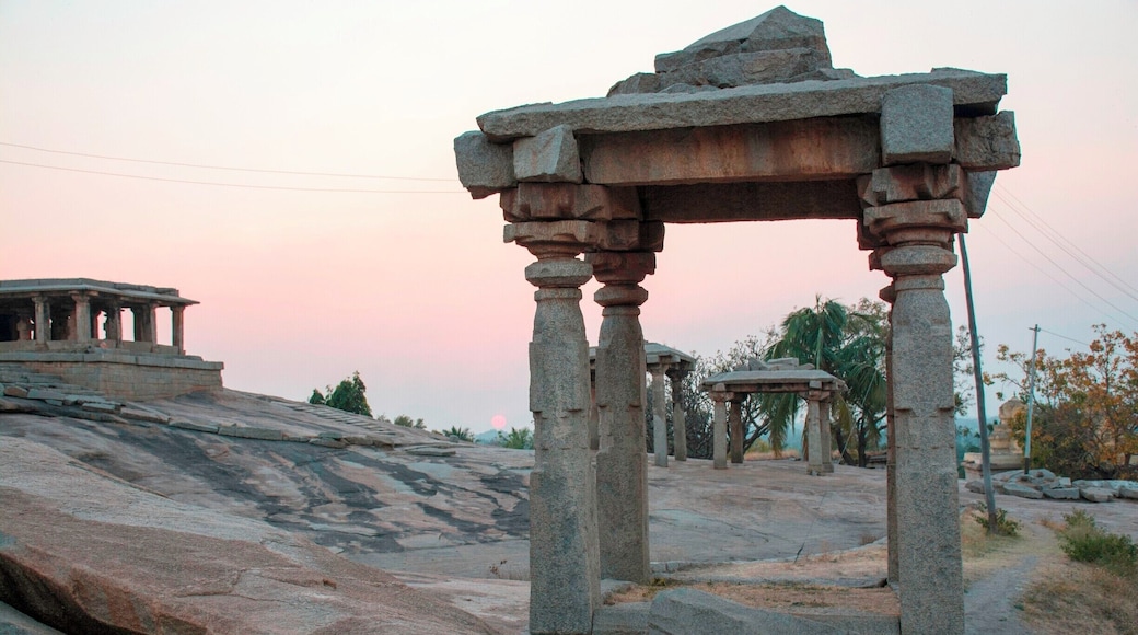 Reconstructed (I think) ruins of the once huge city of Vijayanagara, around 1500 C.E. The second largest city in the world. Hampi, India.