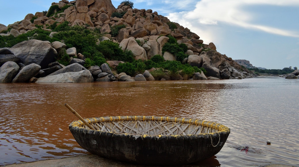 No trip to Hampi is complete unless you hop onto one of these coracles (circular boats made of bamboo, cane, plastic and tar for binding) and take a ride on the mighty tungabadhra river. The ferryman will show you partially submerged temples and balancing rocks while you immerse yourself in the experience.