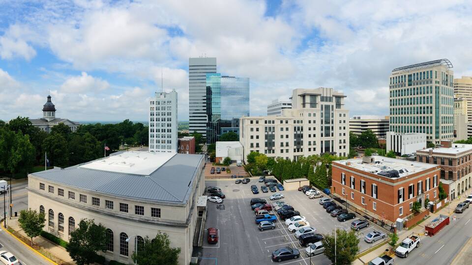 Downtown Columbia, South Carolina Panoramic Cityscape