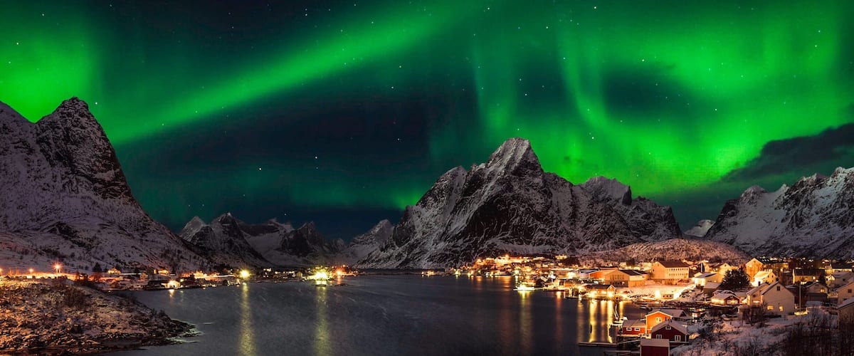 Dancing lights above the Arctic Circle.