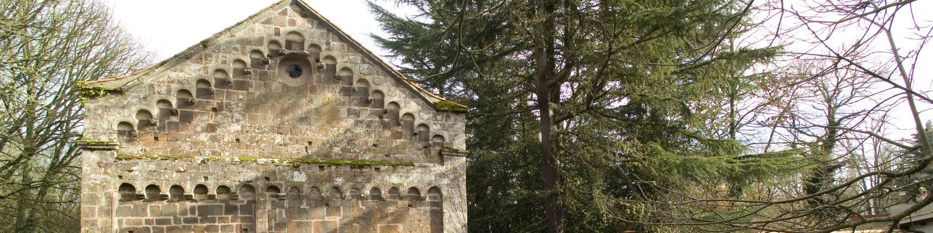 old country stone church in San Leonardo de Siete Fuentes. Montiferru (Oristano) Santulussurgiu, Sardinia. Italy