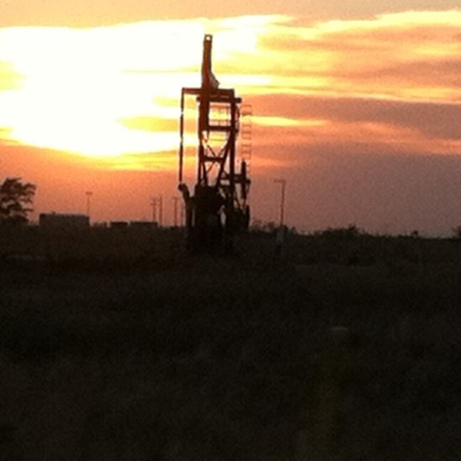 Huge oil field outside of Denver City.
