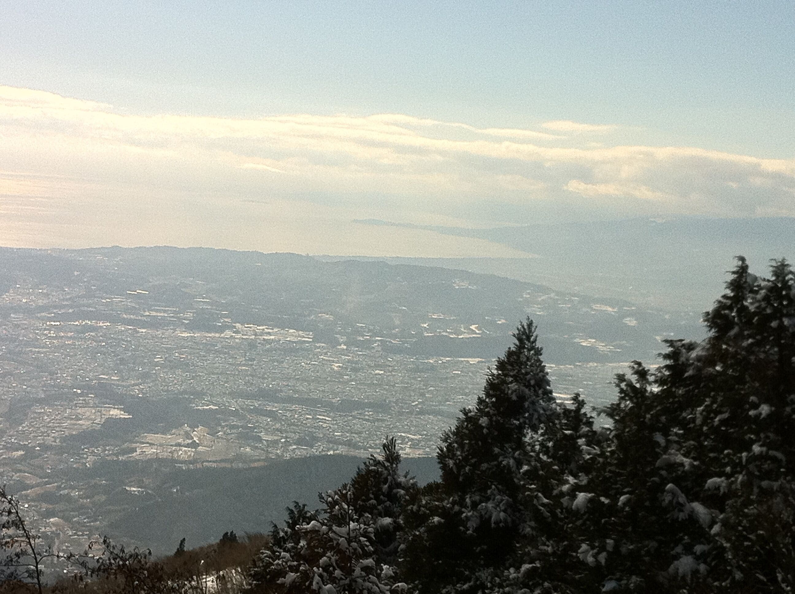 大山山頂からの景色（箱根辺り）