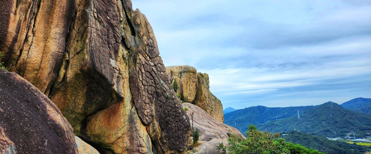 Alligator Rock close-up in Bulgoksan Mountain, Yangju, Korea