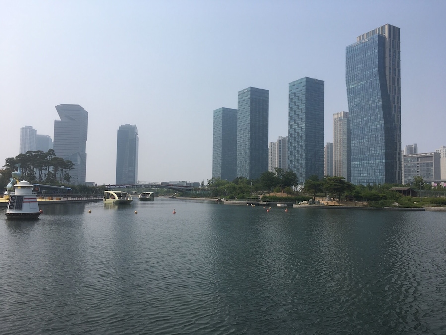 New modern town of songdo south korea