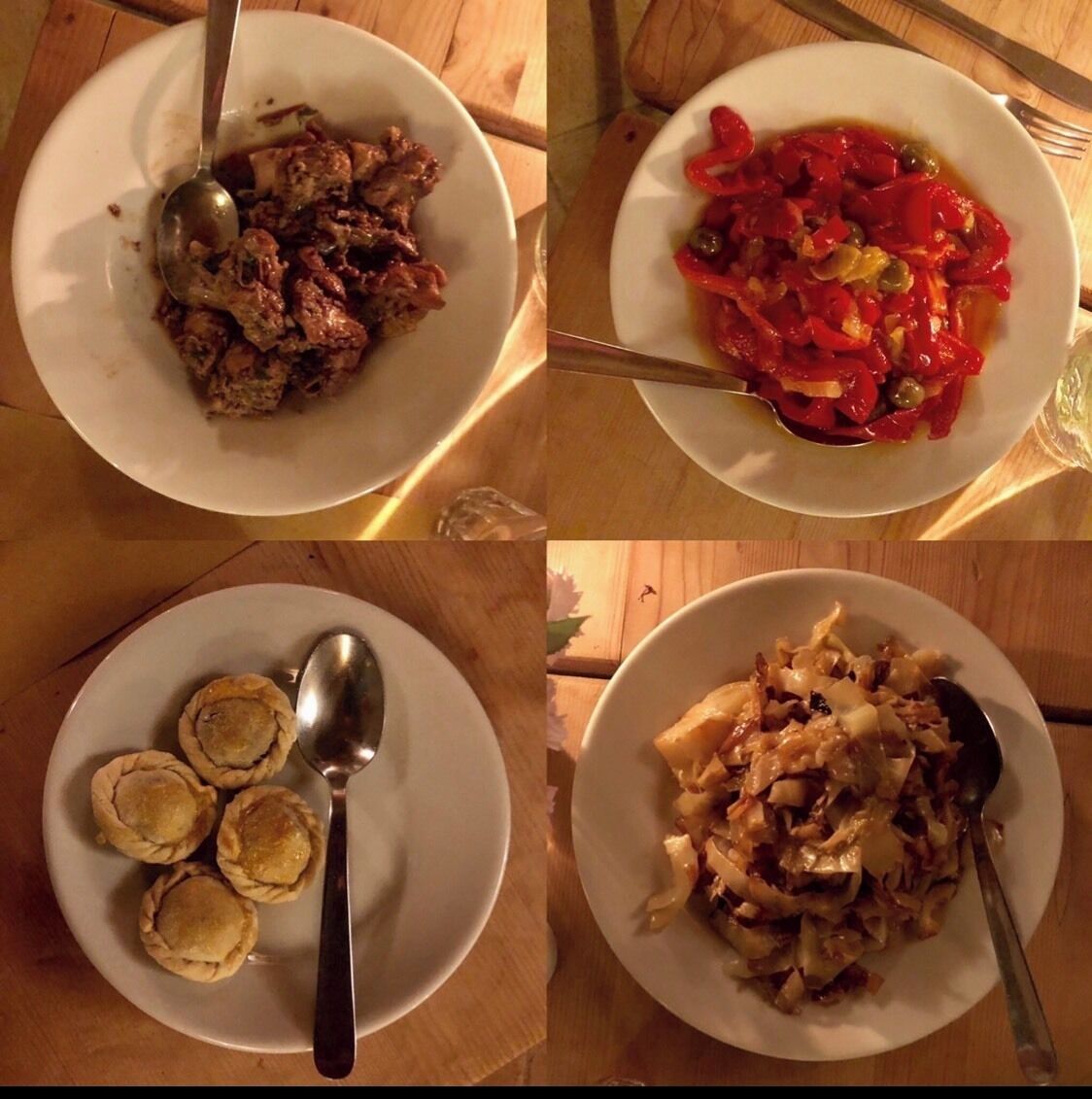 The multi course amazing meal at our inn Domu Antiga in central Sardinia! #trovember!