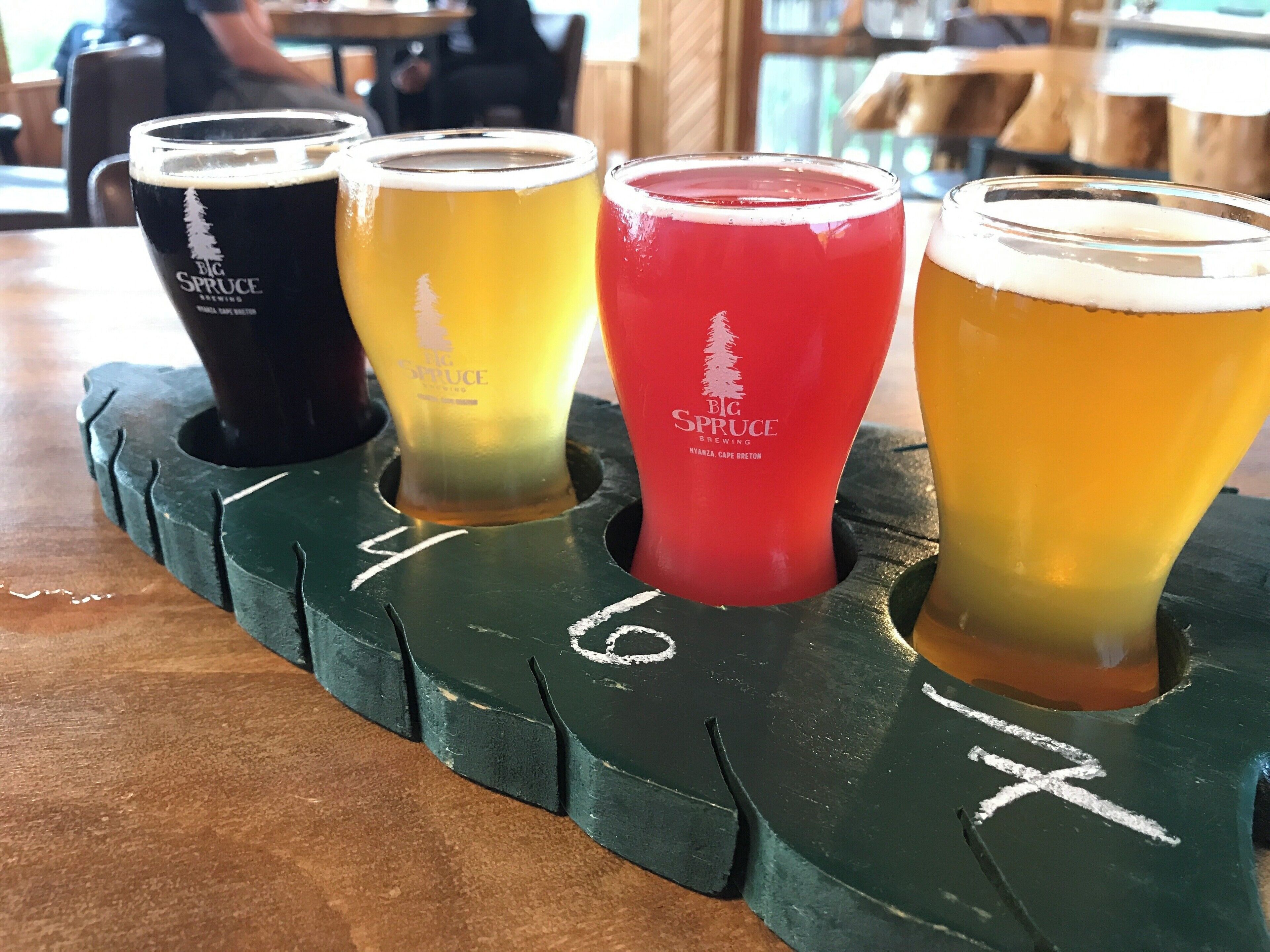 Big Spruce Brewing is located just outside of Baddeck, Cape Breton so this is a must visit when driving the Cabot Trail. They are an organic craft brewery and hop yard. Stop by for a flight and play some board games or grab some tall boys to go. Their beer has fun names like Cereal Killer, Kitchen Party and Saviour Complex so you know they must be delicious. 😂