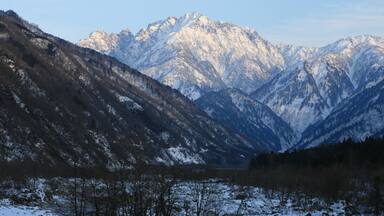 Mount Tsurugi seen from the WNW.