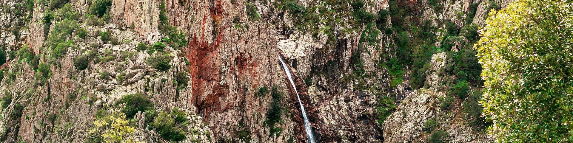 Sardegna, cascata di Piscina Irgas, a Villacidro, in Italia, Europa