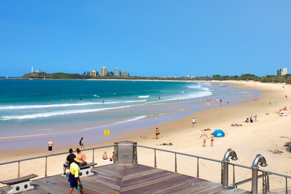 Mooloolaba featuring landscape views, a sandy beach and views