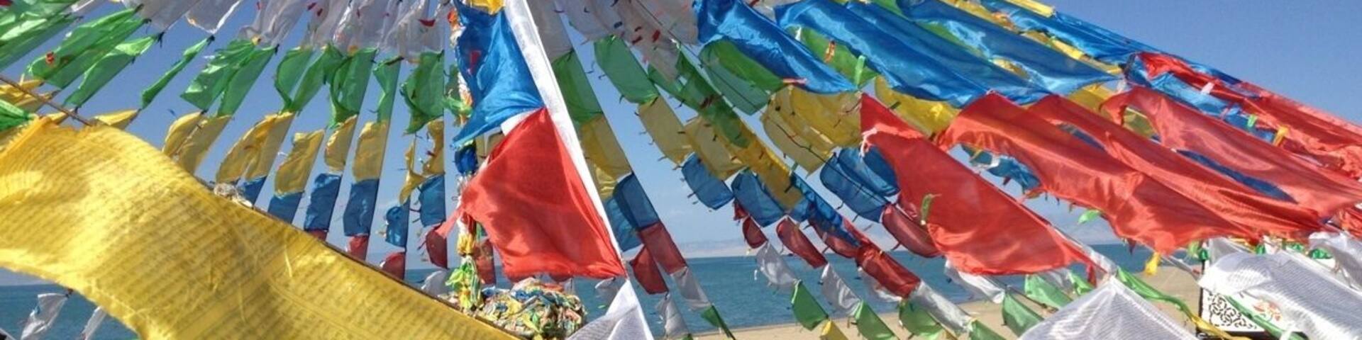 Tibetan silk messages - blowing in the wind