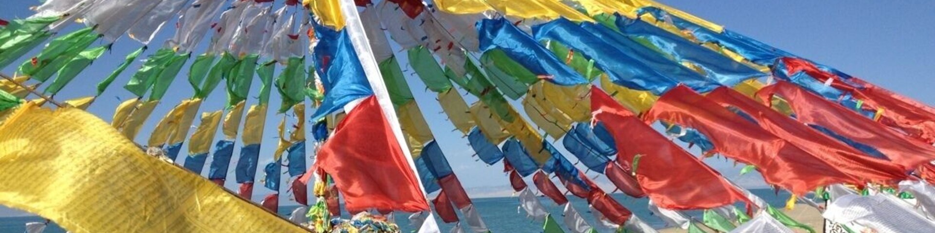 Tibetan silk messages - blowing in the wind