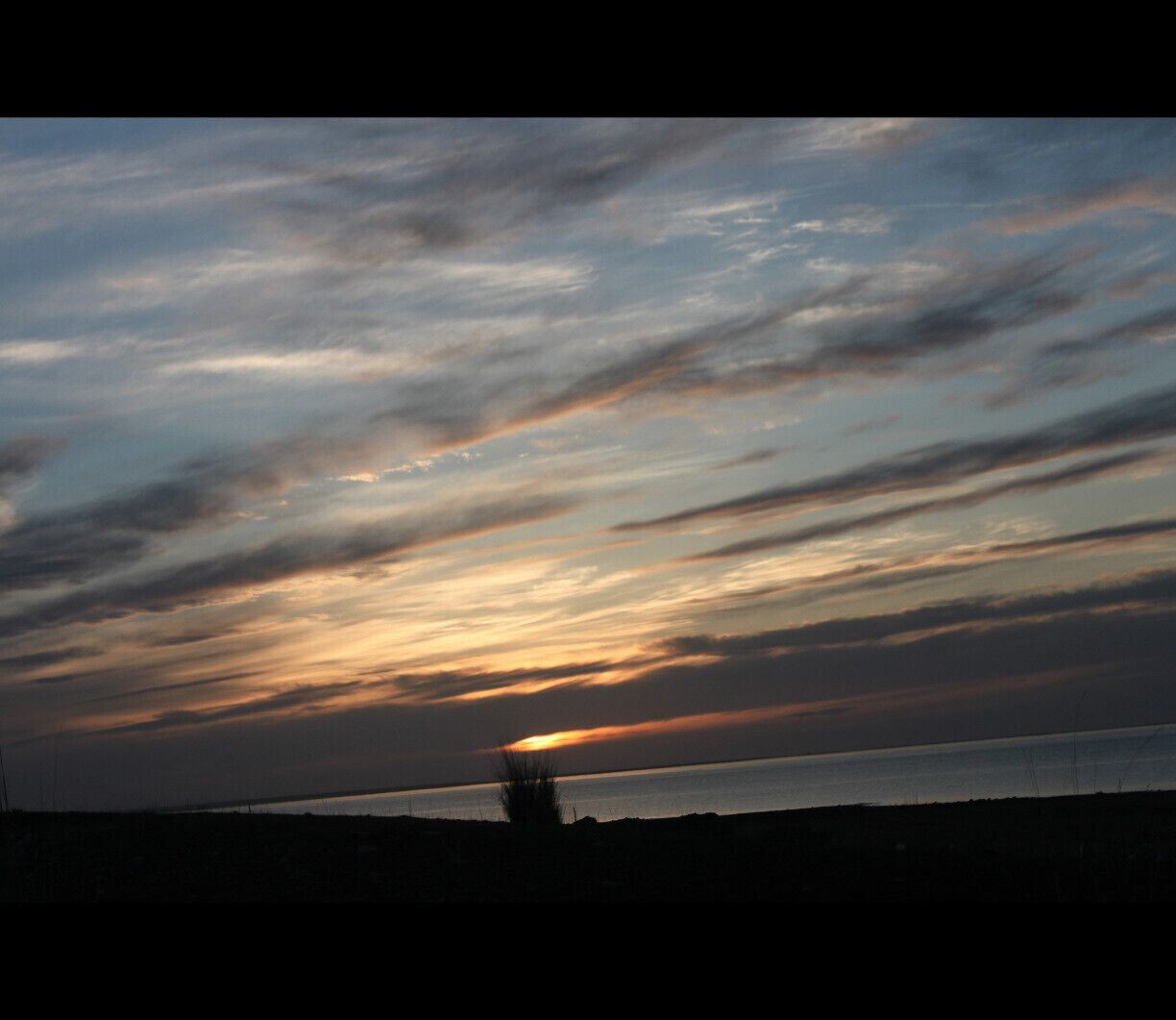 Beautiful sunset over Qinghai Lake