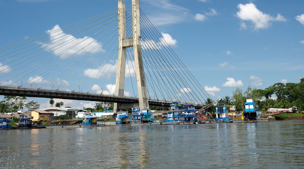 a large bridge over the Napo River, Coca, Ecuador