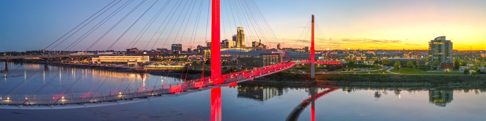 Omaha, Nebraska, USA at Blue Hour