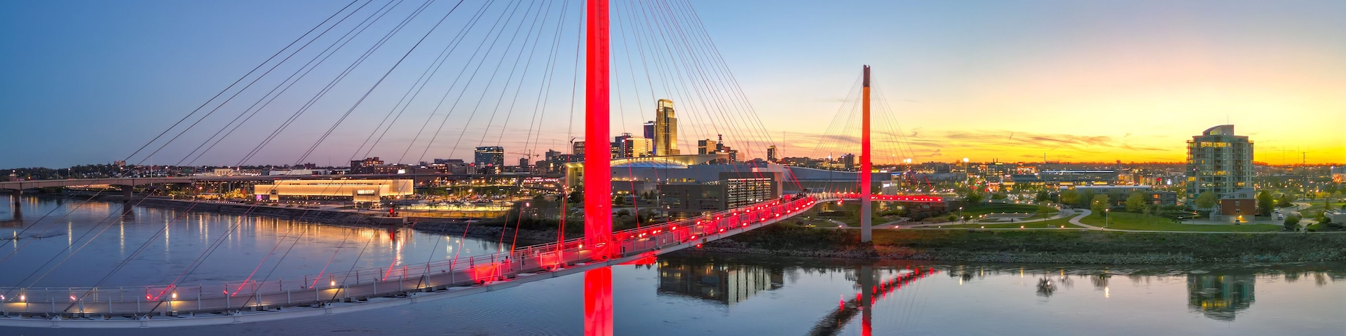 Omaha, Nebraska, USA at Blue Hour