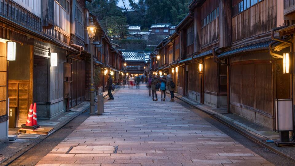 Higashiyama Higashi Chaya District in Kanazawa Japan