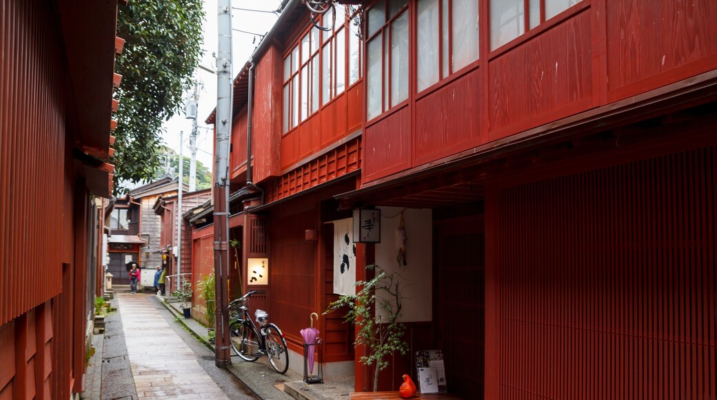 KANAZAWA , JAPAN: OCTOBER 19, 2017: Higashi Chaya streets, a traditional entertainment dsitrict where geisha have guests since the Edo period in Kanazawa, Japan
