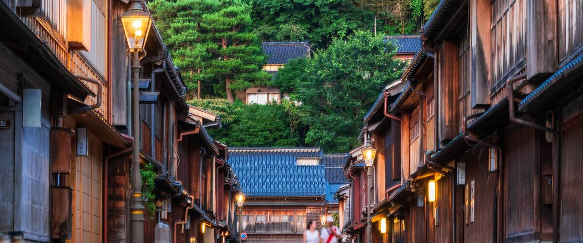 金沢 ひがし茶屋街 夕景