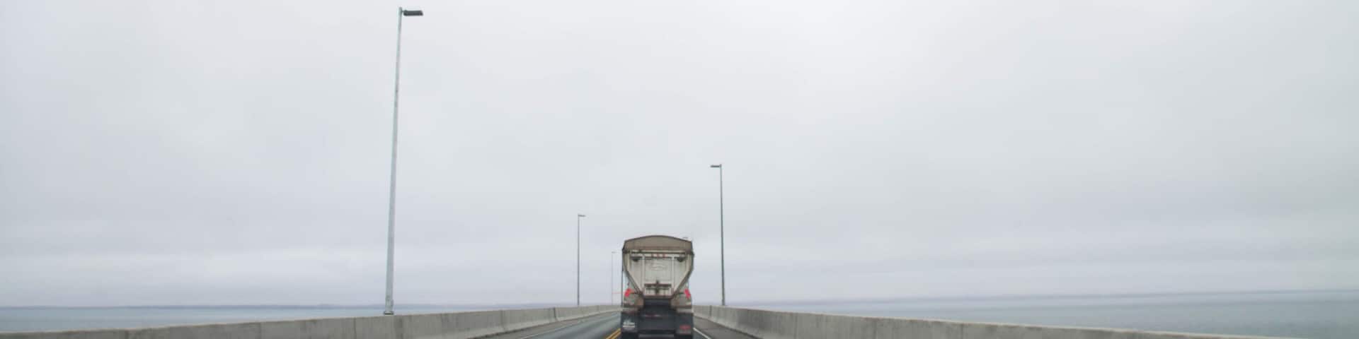 Confederation bridge just before a rain storm